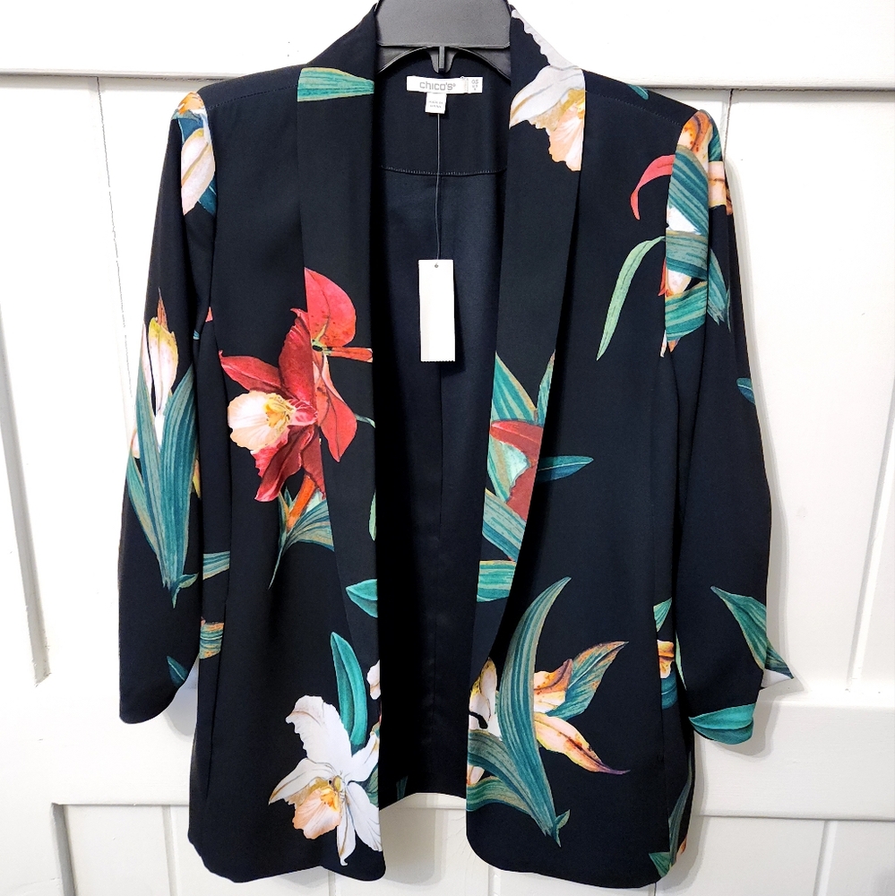 NWT Chico's Soft Ruched Sleeve Jacket